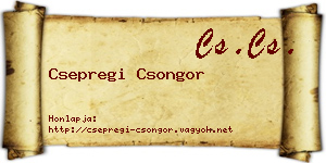 Csepregi Csongor névjegykártya